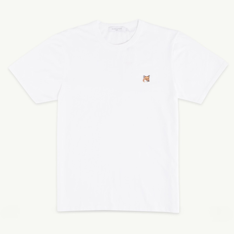 MAISON KITSUNE Men Fox Head patch Classic T-Shirt in White
