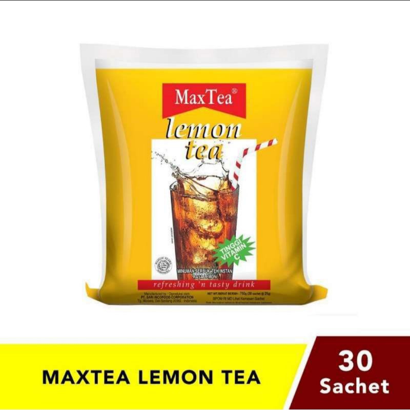 

Maxtea Lemon Tea, kemasan bag isi 30 sachets @ 25 g