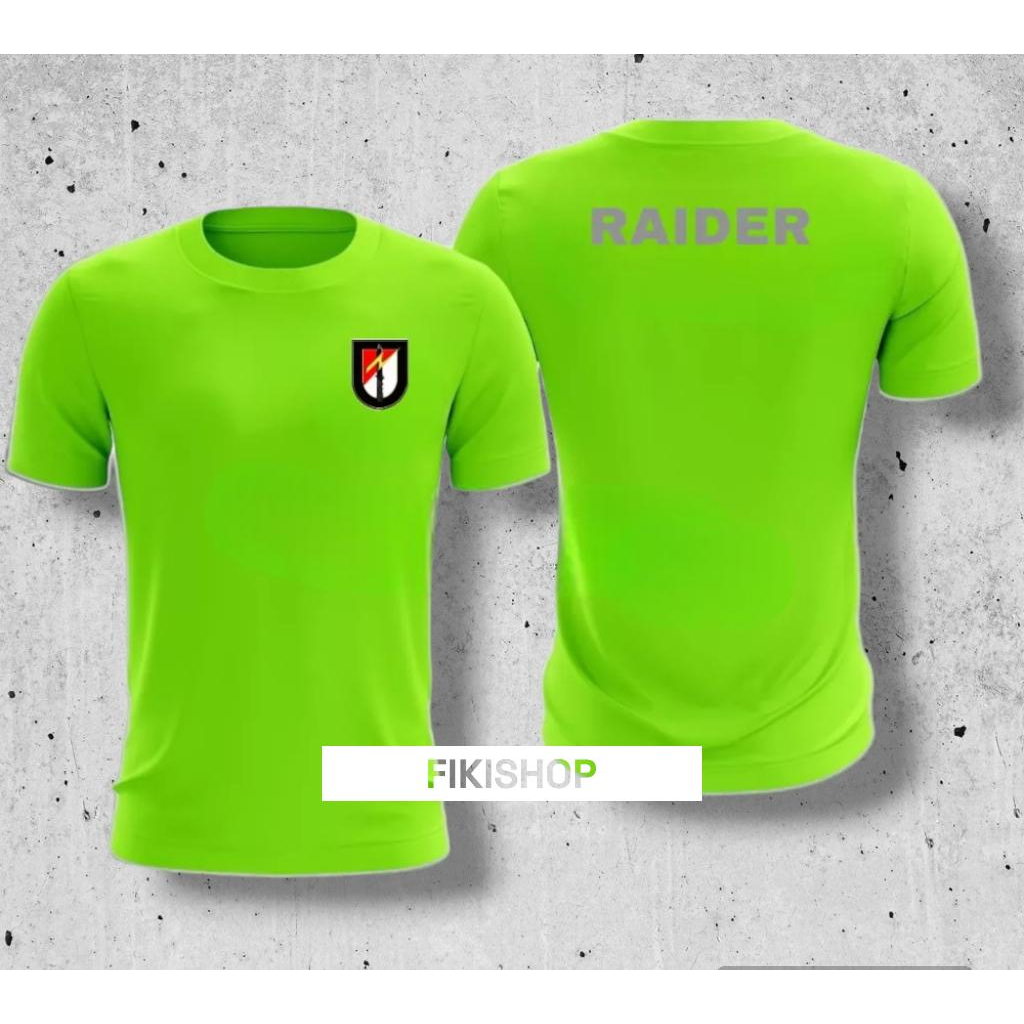 Kaos jersey olahraga RAIDER kaos jersey olahraga HIJAU STABILO DRYFIT MILANO PREMIUM TERBARU bisa CO