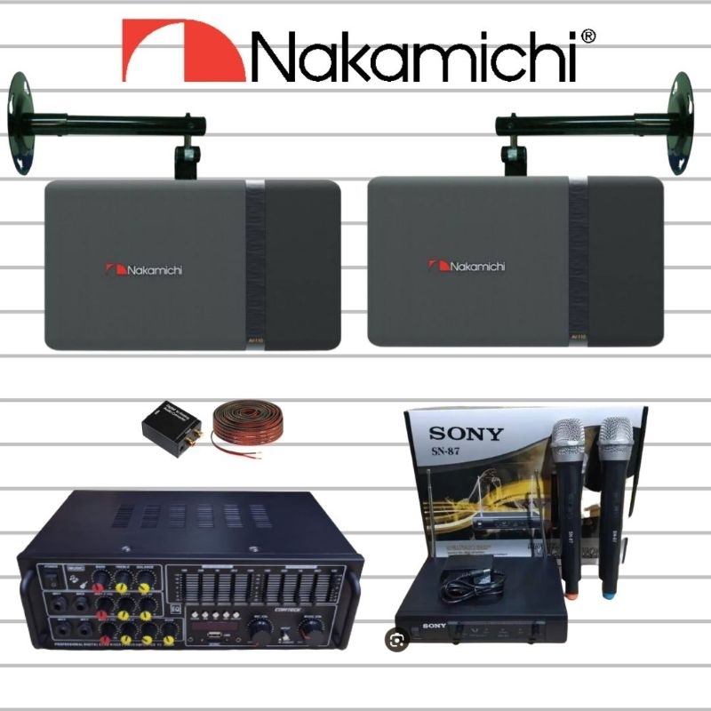 Paket Karaoke Nakamichi Original 10 inch + Mic Wireless Sony (Paket Regular I)
