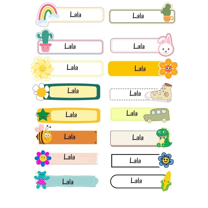 

Stiker nama anak sekolah