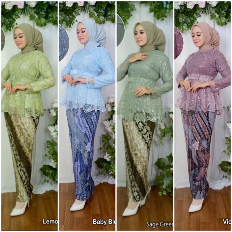 SET KEBAYA MODERN / BAJU KEBAYA KONDANGAN CANTIKA / ATASAN KEBAYA KEKINIAN TERBARU TERLARIS TERMURAH