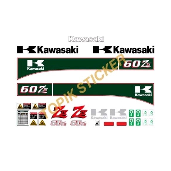 Stiker Wheel Loader KAWASAKI 60Z IV & 60Z IV-2 , Stiker Alat Berat