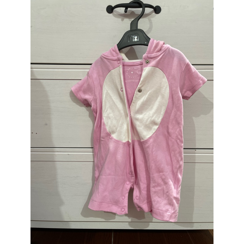 Mothercare (Preloved) - Romper Pink dengan topi size 3-6M