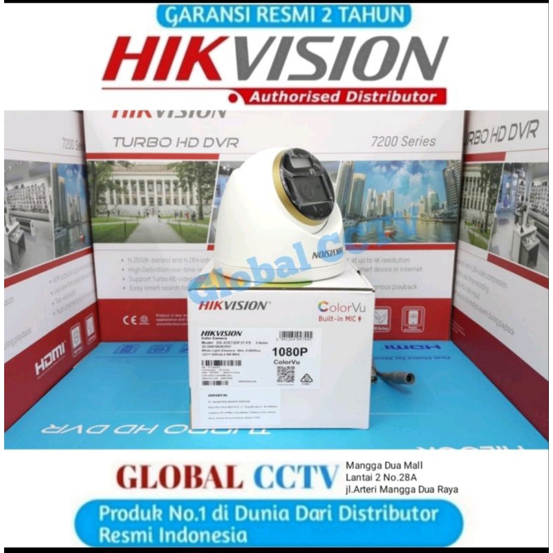 KAMERA CCTV HIKVISION 2MP COLORVU BUILT-IN MIC (AUDIO)