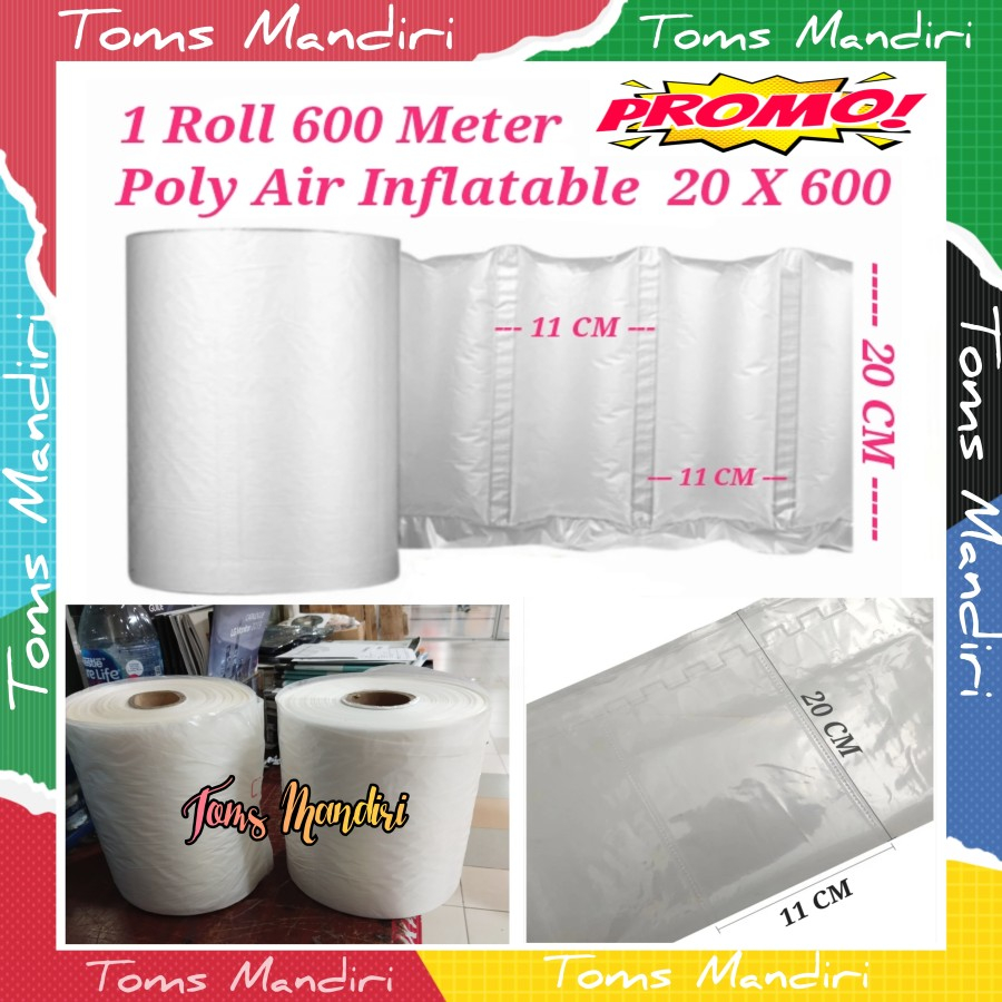 

Poly Air Inflatable Bubble Wrap Cushion Bantal 20cm x 600 meter