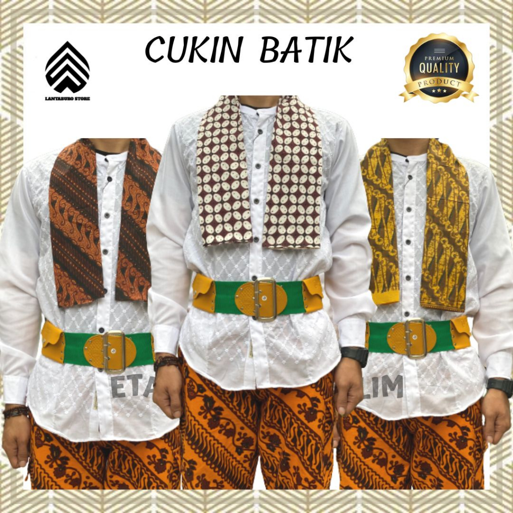 Syal  Batik Cokelat Betawi SELENDANG BATIK PRIA WANITA ANAK SAMPAI DEWASA