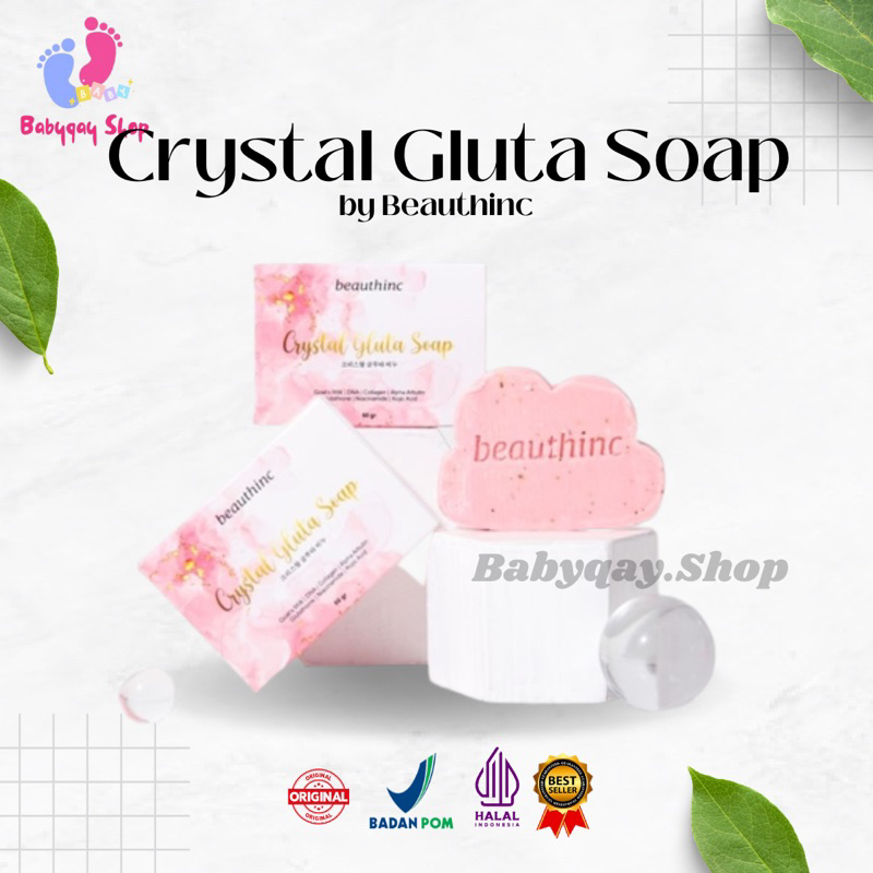 [READY SIAP KIRIM] CRYSTAL GLUTA SOAP BY BEAUTHINC | SABUN PENCERAH PEMUTIH KULIT | SABUN PERONTOK D