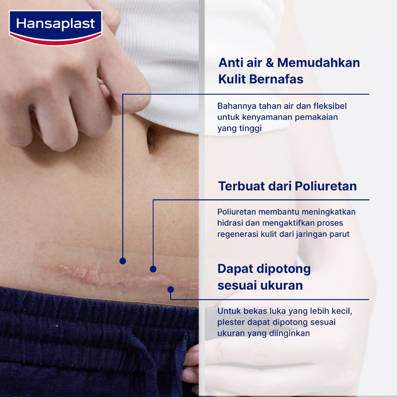 Hansaplast Plester Bekas Luka XL JUAL SATUAN / LEMBAR - Menghilangkan Bekas Luka &amp; Keloid