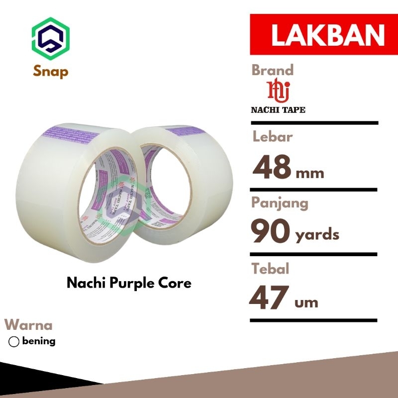 

Lakban Bening Coklat Nachi 48 mm Tebal Lengket Rekat
