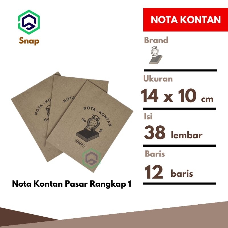

Nota Bon Kontan Pasar 1 Rangkap 1 Ply Ekonomis