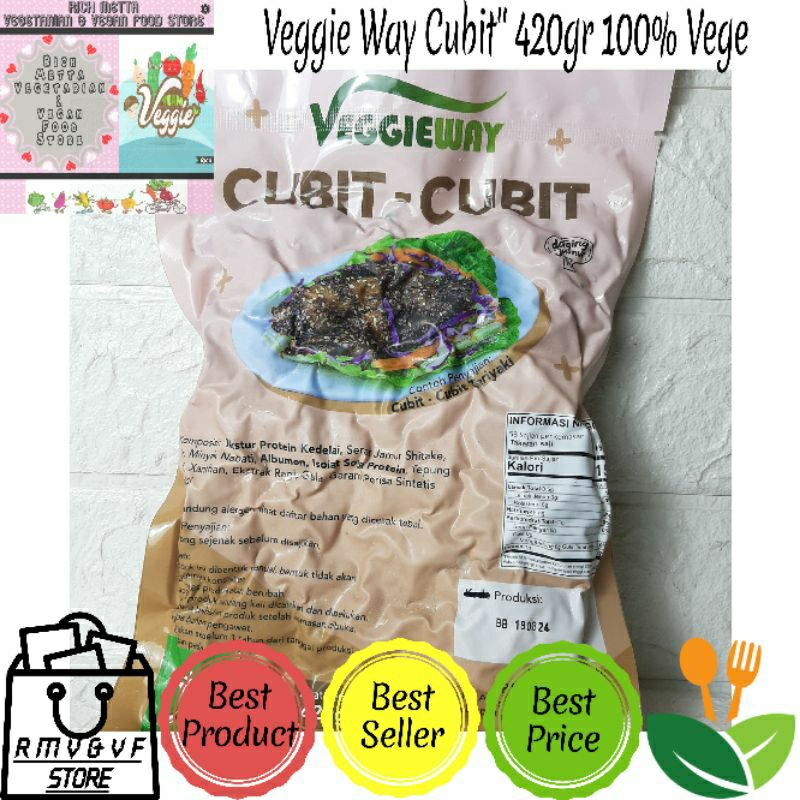 

Veggie Way Cubit - Cubit 420gr / Mutton / Daging Nabati Vegetarian Frozen Food