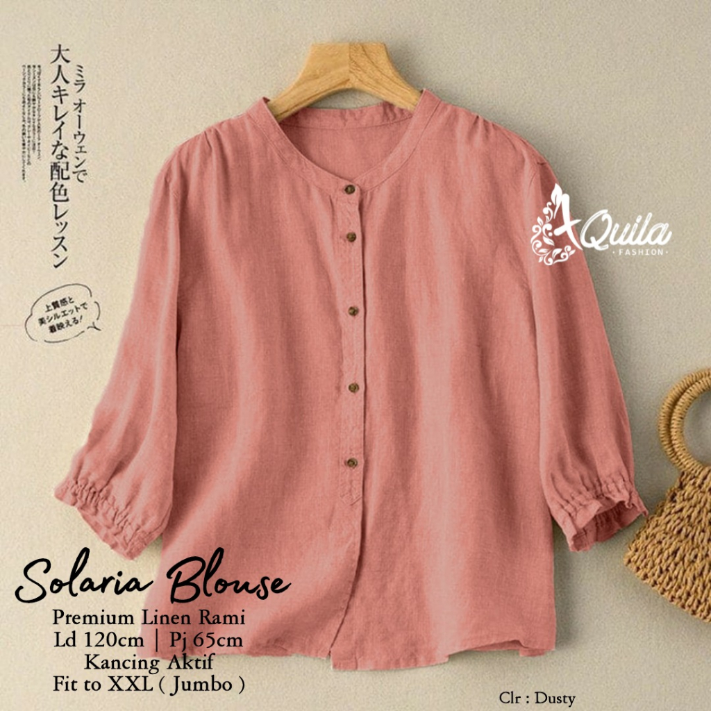[Bisa Bayar Ditempat / COD] Solaria jumbo blouse by Aquila solaria blouse jumbo atasan wanita size j