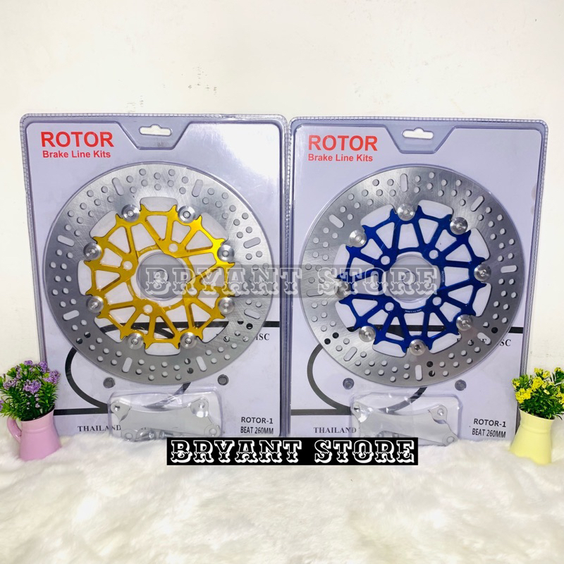 PIRINGAN DEPAN CAKRAM ROTOR 260MM SCOOPY BEAT VARIO 125 VARIO 150 GENIO SPACY MIO SOUL SMILE XEON CNC FLOATING BRAKE DISK DISC 260 MM LUBANG BAUT 4