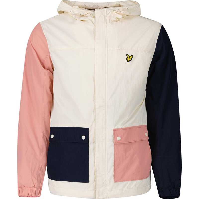 Lyle and Scott Colourblock Jacket Off White Original