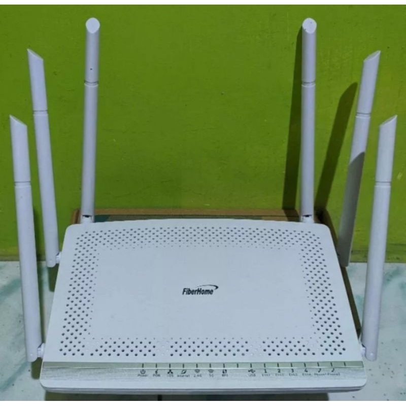 ONT GPON FIBERHOME HG6245N PREMIUM ANTENA 6 Plus Adaptor