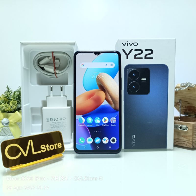 HP SECOND VIVO Y22 4/64 RAM 4 GB MEMORI ROM 64GB PONSEL BEKAS 4/64GB