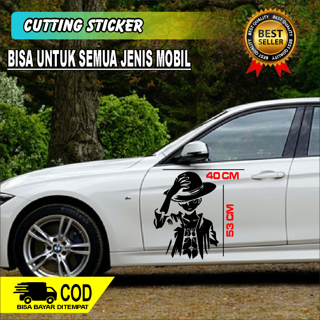 Luffy sticker stiker mobil keren | stiker mobil LUFFI onepiece | stiker body mobil | stiker pintu mo