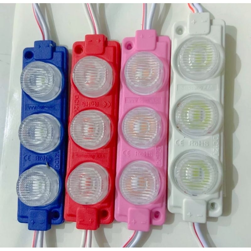 20pcs Lampu Led 3 Mata DC 12volt & 24Volt Bisa Campur Untuk Motor Dan Mobil