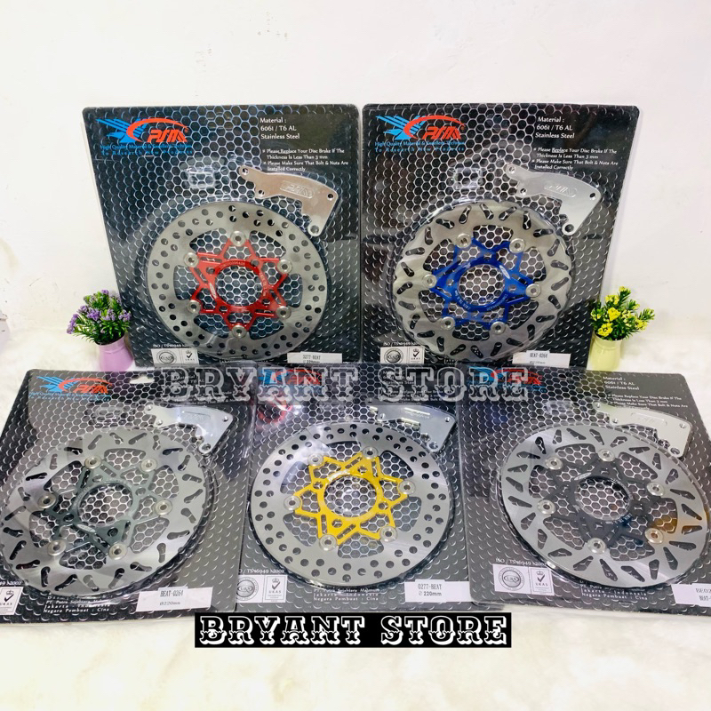 PIRINGAN CAKRAM DEPAN PSM 220MM DISC DISK BRAKE 220 MM VARIO 125 150 160 BEAT SCOOPY GENIO SPACY BAUT 4 DISKBRAKE DISCBRAKE MOTOR HONDA