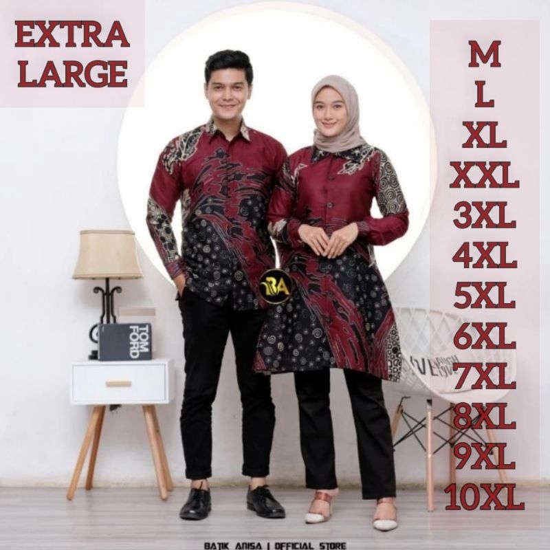 Atasan pria wanita MERAH PANJANG| M-10XL SUPER JUMBO | atasan warna merah EKSTRA LARGE motif seragam