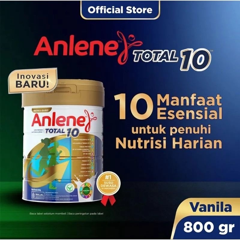 

Anlene total 10 susu bubuk hi-calcium vanila 800g