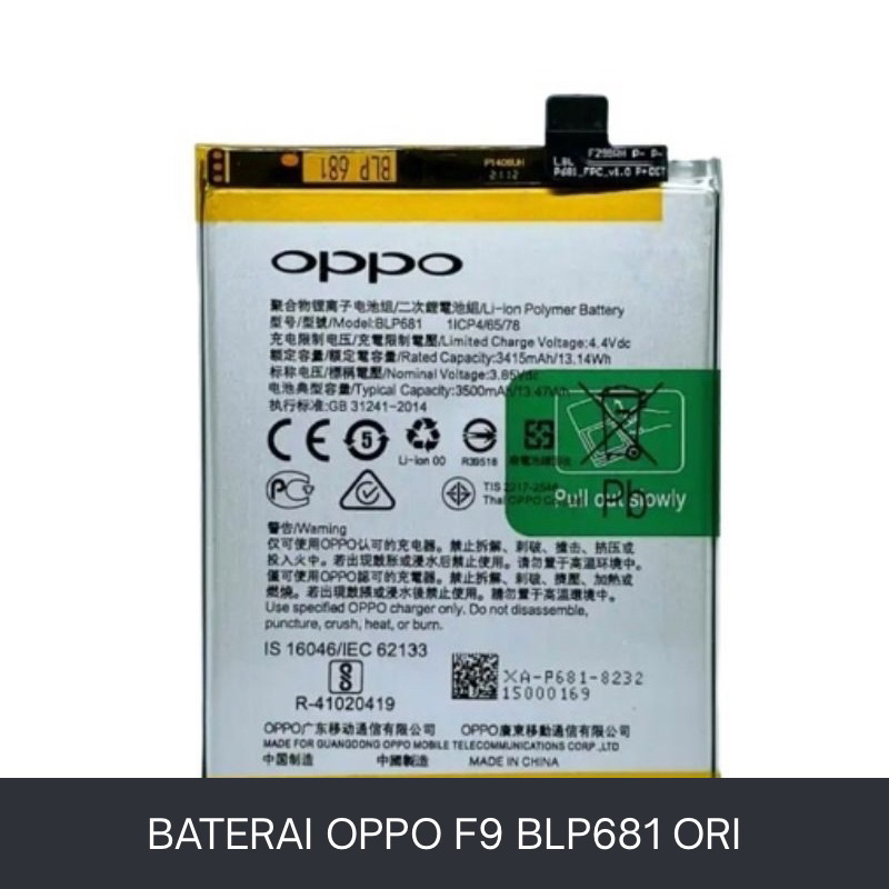 BATRE BATERAI OPPO F9 BLP681 ORI