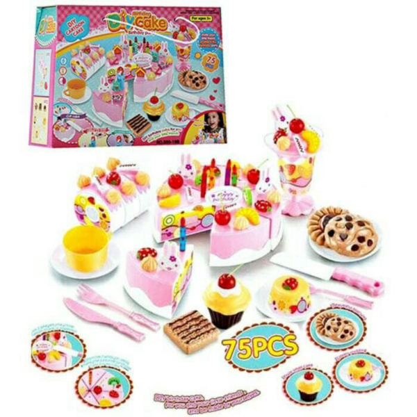 

Unik DIY FRUIT CAKE PINK BESAR 75 PCS - MAINAN KUE ULANG TAHUN Murah
