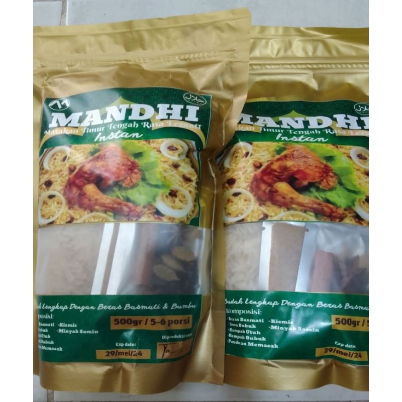 

Mandhi Beras Basmati Plus Bumbu Lengkap Masakan Instan Timur Tengah Rasa Lezat Nikmat 500 Gram/5 Porsi