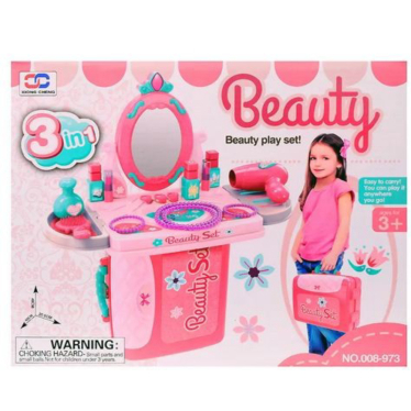 

Jual Mainan Meja Rias Anak Make up Playset 3 in 1 Koper Dandan Beauty Set Diskon
