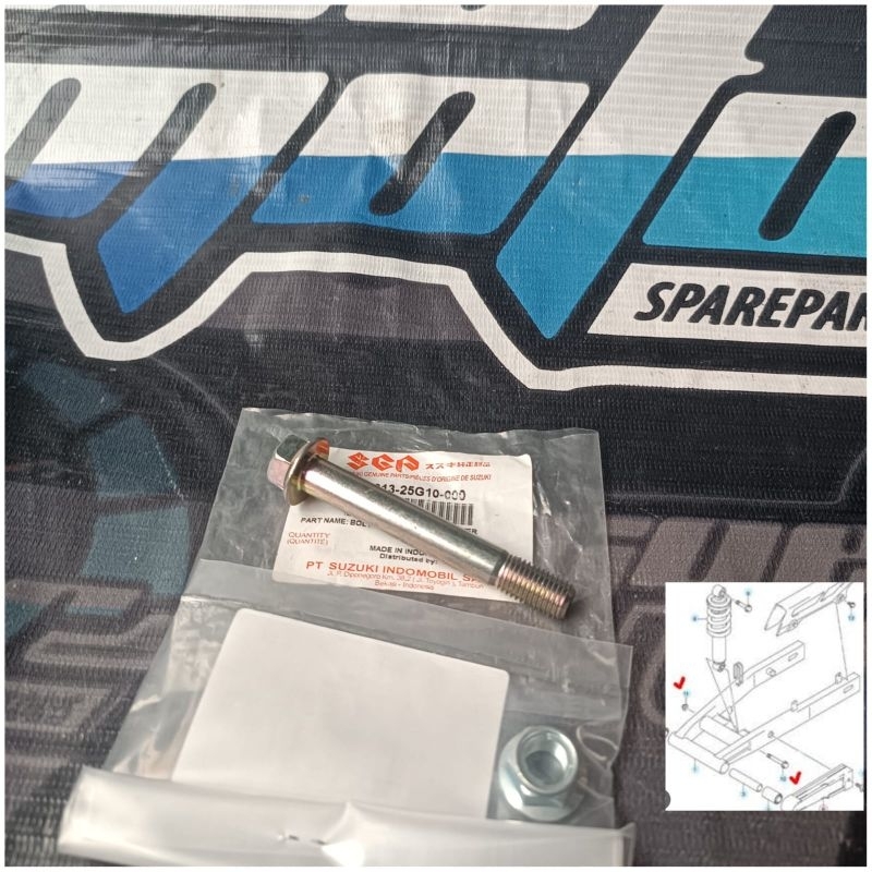AS MONOSHOCK SATRIA FU BAGIAN BAWAH PLUS MUR ORIGINAL SGP