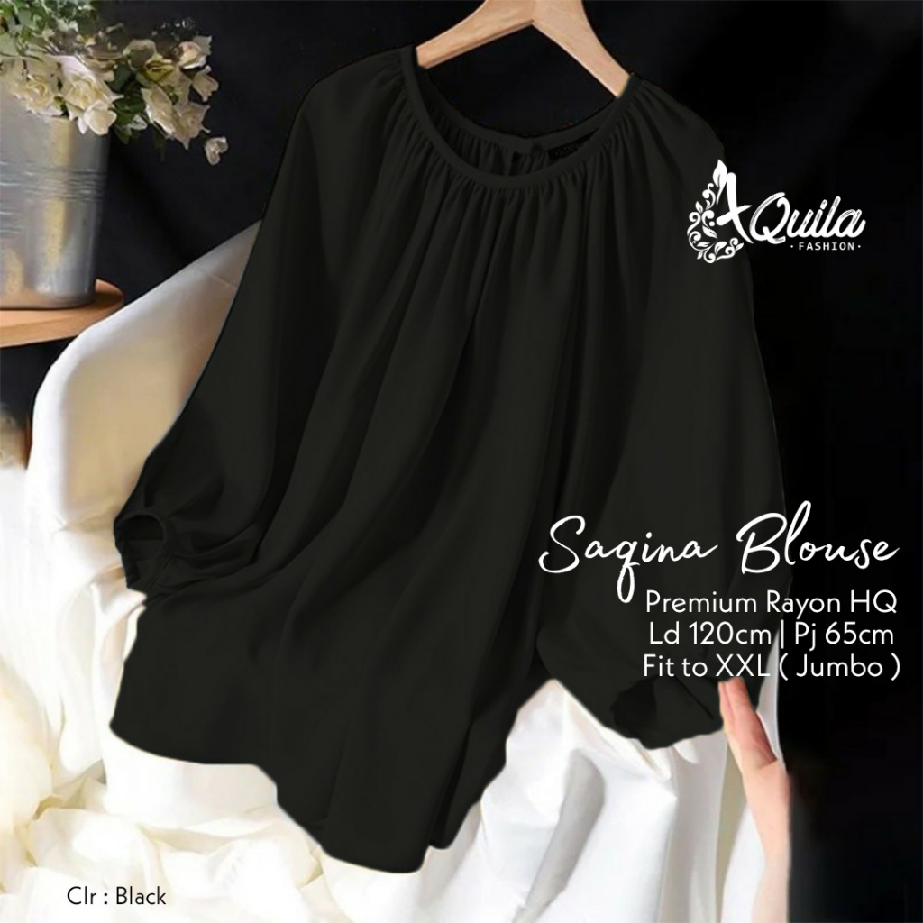 [Bisa Bayar Ditempat / COD] Saqina jumbo blouse by Aquila saqina blouse jumbo atasan wanita size jum