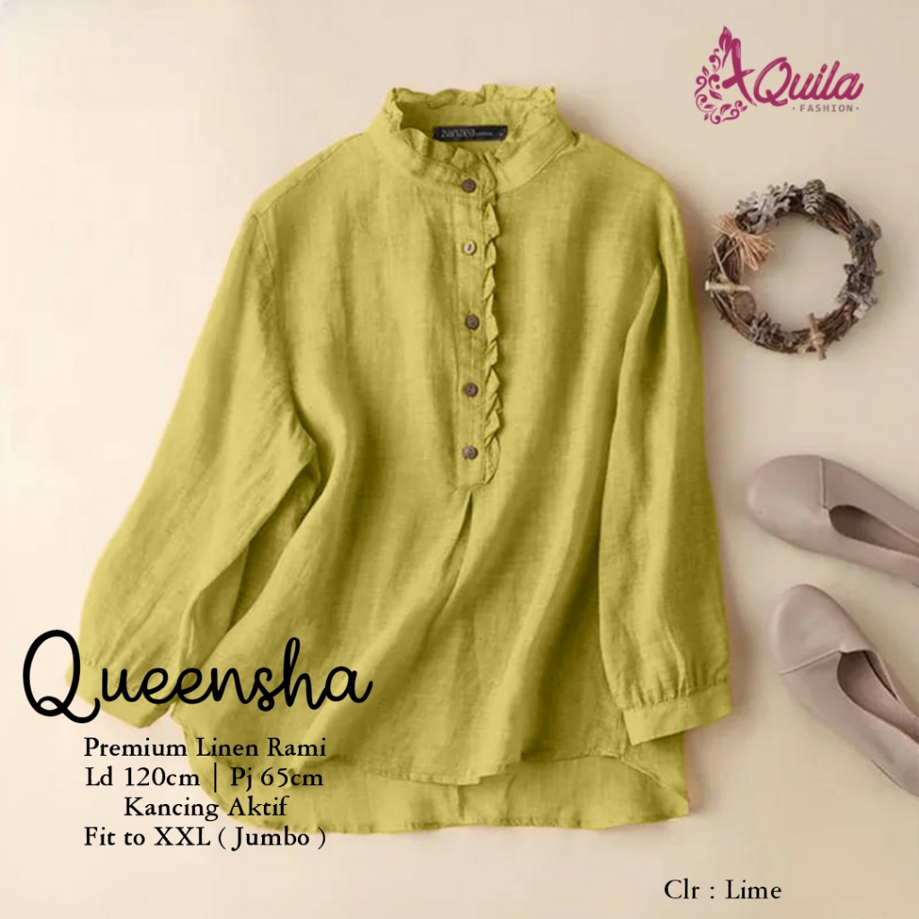 [Bisa Bayar Ditempat / COD] Queensha jumbo blouse by Aquila queensha blouse jumbo atasan wanita size