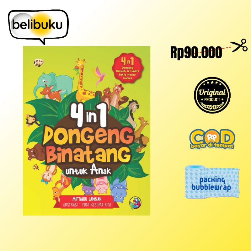 4 In 1 Dongeng Binatang untuk Anak Soft Cover buku cerita dongeng anak dongeng sebelum tidur