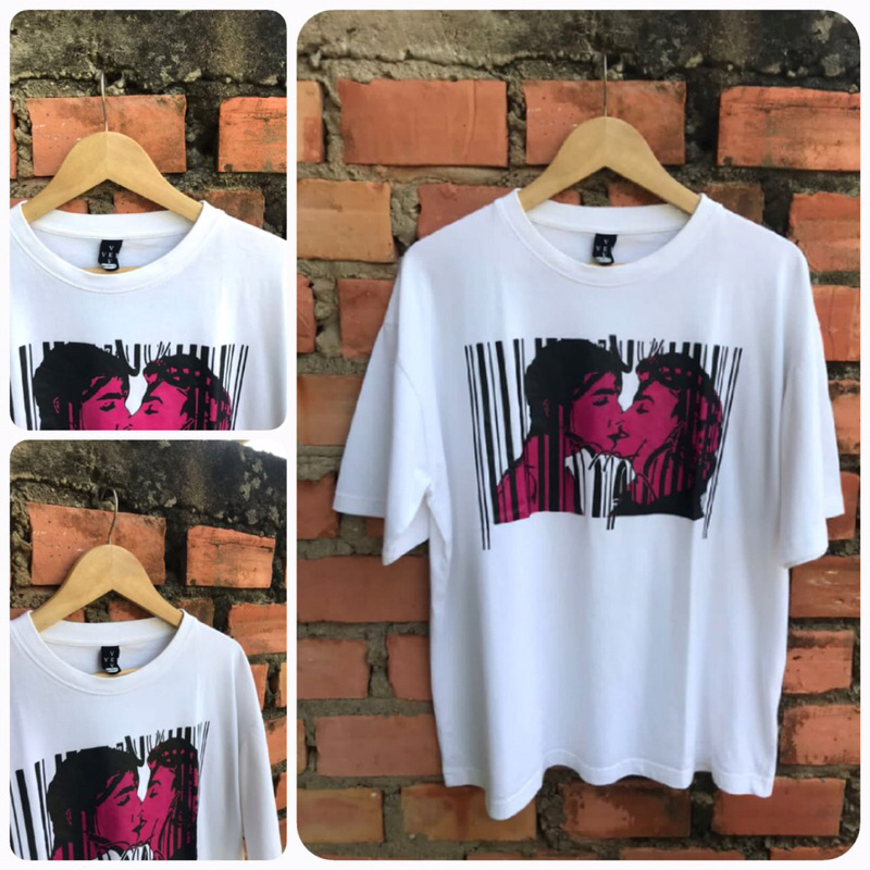 VERVEV T SHIRT “Kaos Pria Vervev Seken Ori, Size M setara L (Panjang 68cm Lebar 57cm)