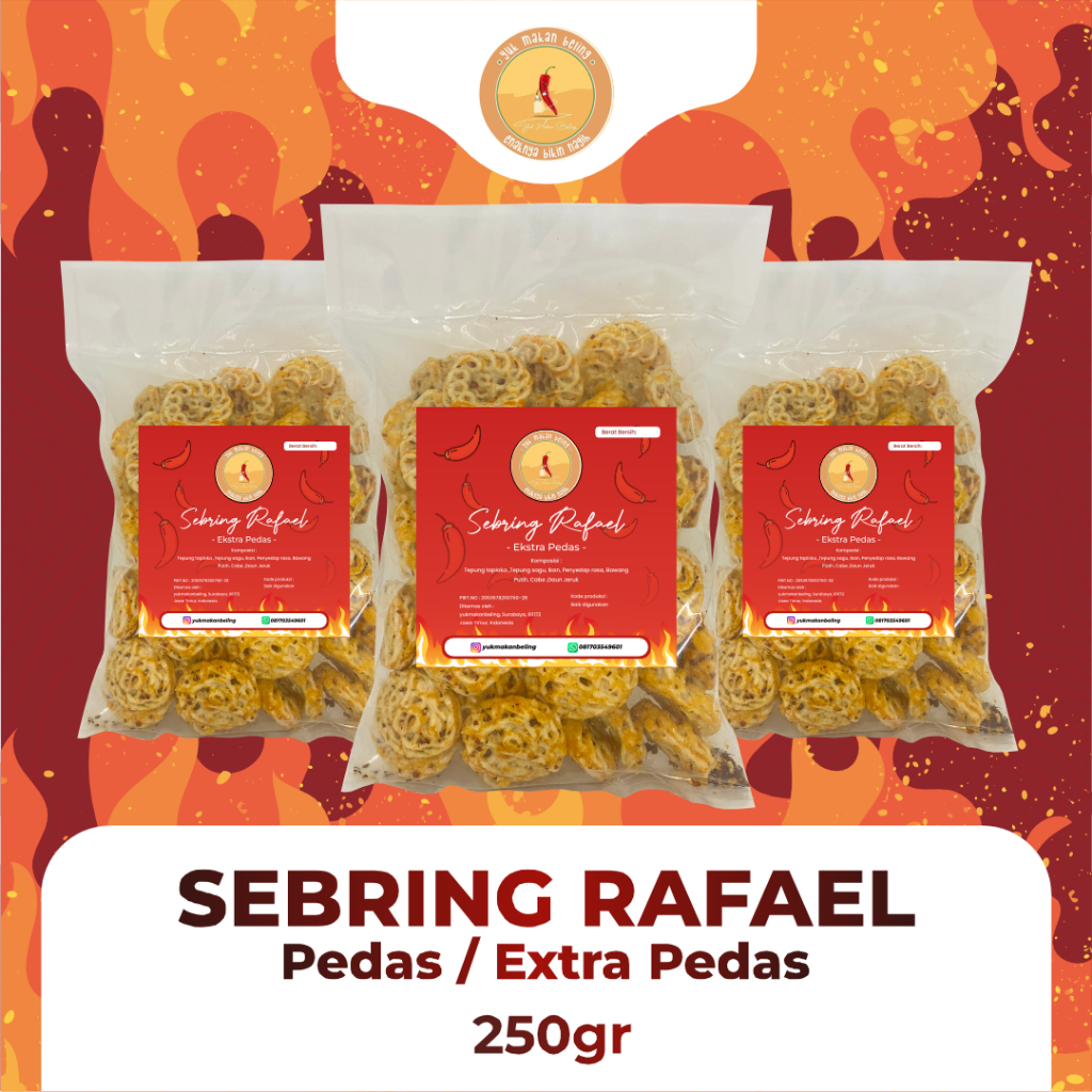

Sebring Rafael 250gr (kerupuk mawar bantet)