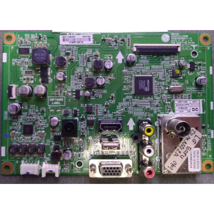 ada video tes MB mainboard tv LED LG 24Mn42 24mn42a 24mn42a-ptm