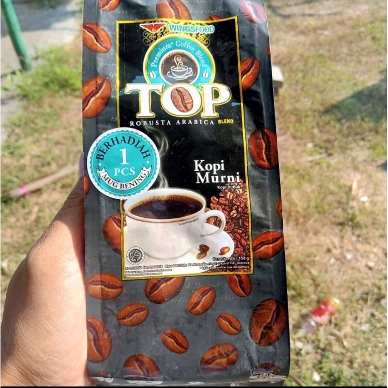 

kopi murni top coffe 158 grm (tanpa bonus gelas)