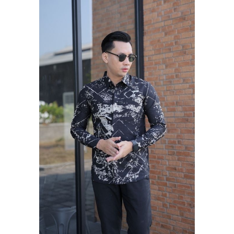 Kemeja Batik Pria Slimfit Motif Lintang Malanggono Baju Batik Pria Kemeja Batik Original Hem Atasan