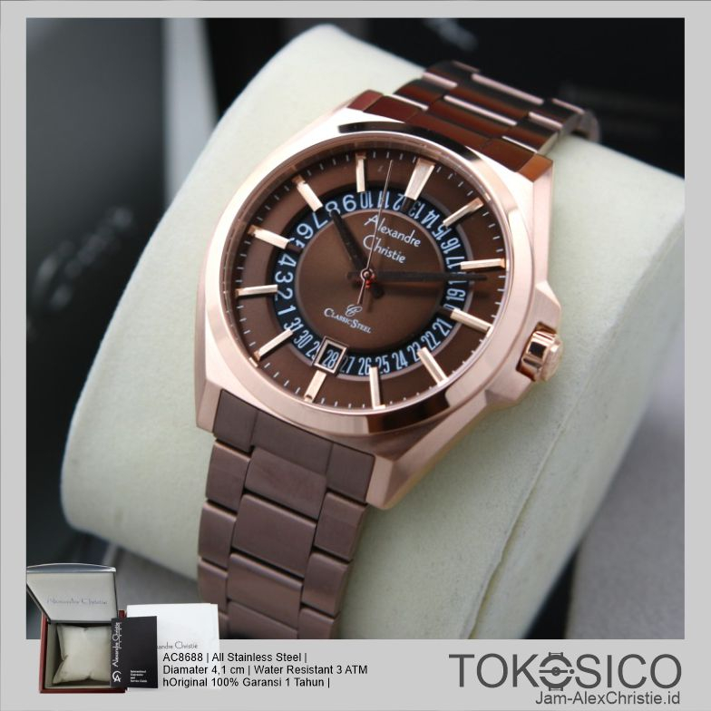 Alexandre Christie ORIGINAL jam tangan pria AC8688 garansi 1 thn, Alexander Cristie 100% ori cristy