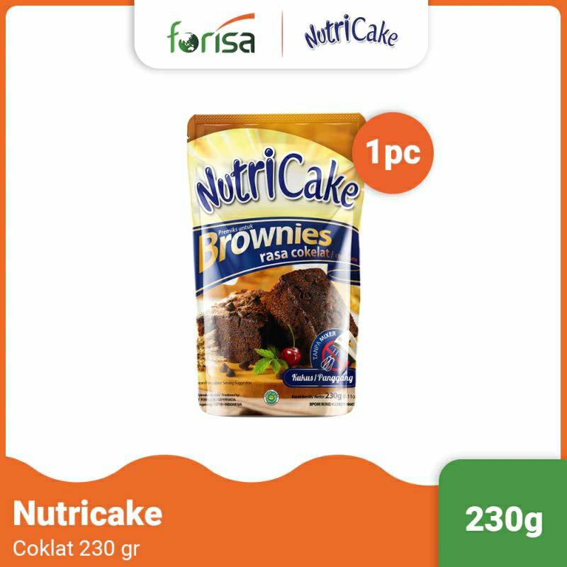 

NutriCake Brownies Rasa Cokelat 230gram