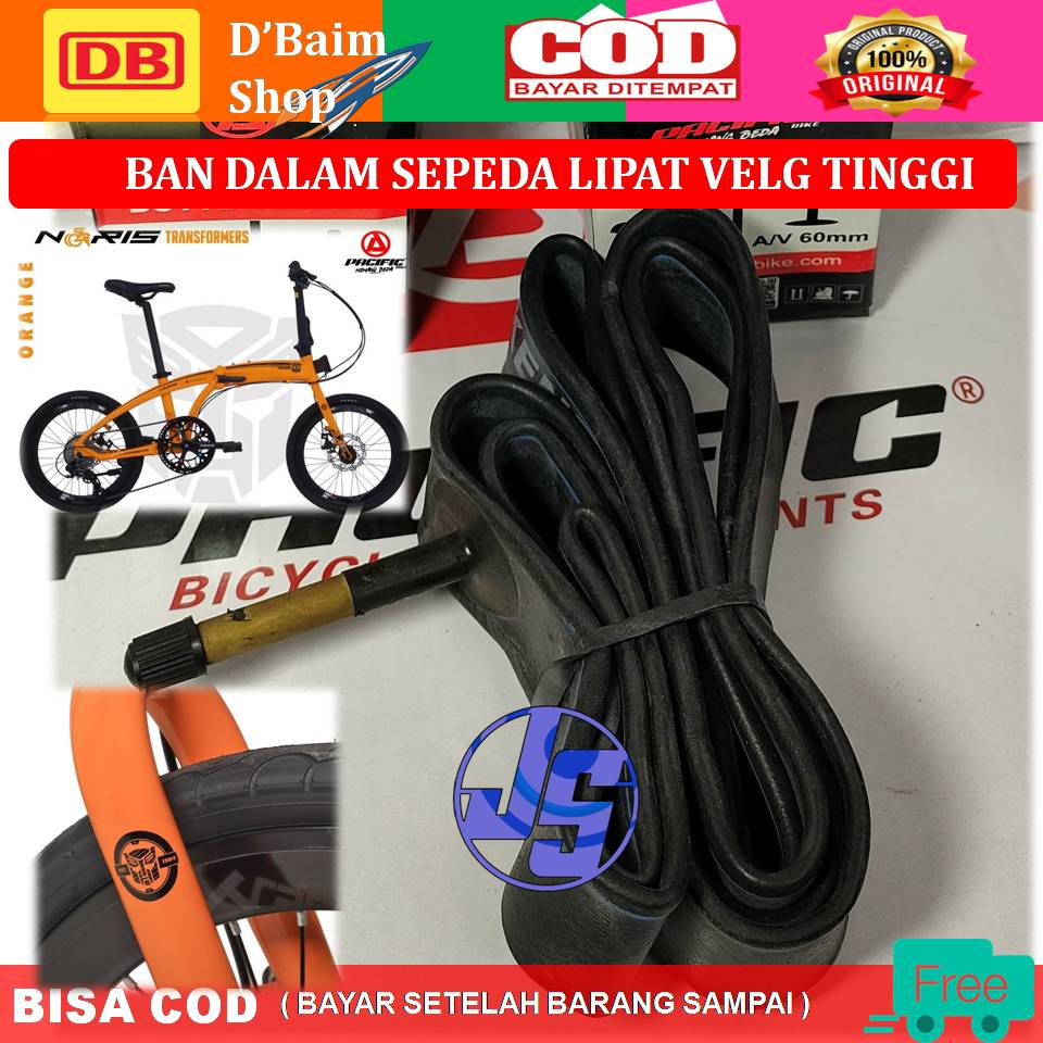 Ban Dalam Sepeda Paciic 20x1.5-1.75 Untuk Velg Tinggi Ban Dalam Sepeda Pentil Panjang