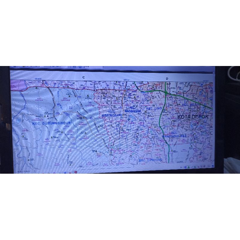 HJK Peta Jabodetabek peta dinding