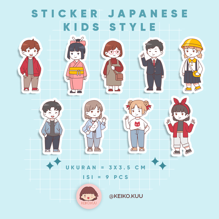 

[ 9 ] STICKER JAPANESE KIDS STYLE WATERPROOF MURAH | BISA DITEMPEL PADA LAPTOP, HP, MOTOR, DLL