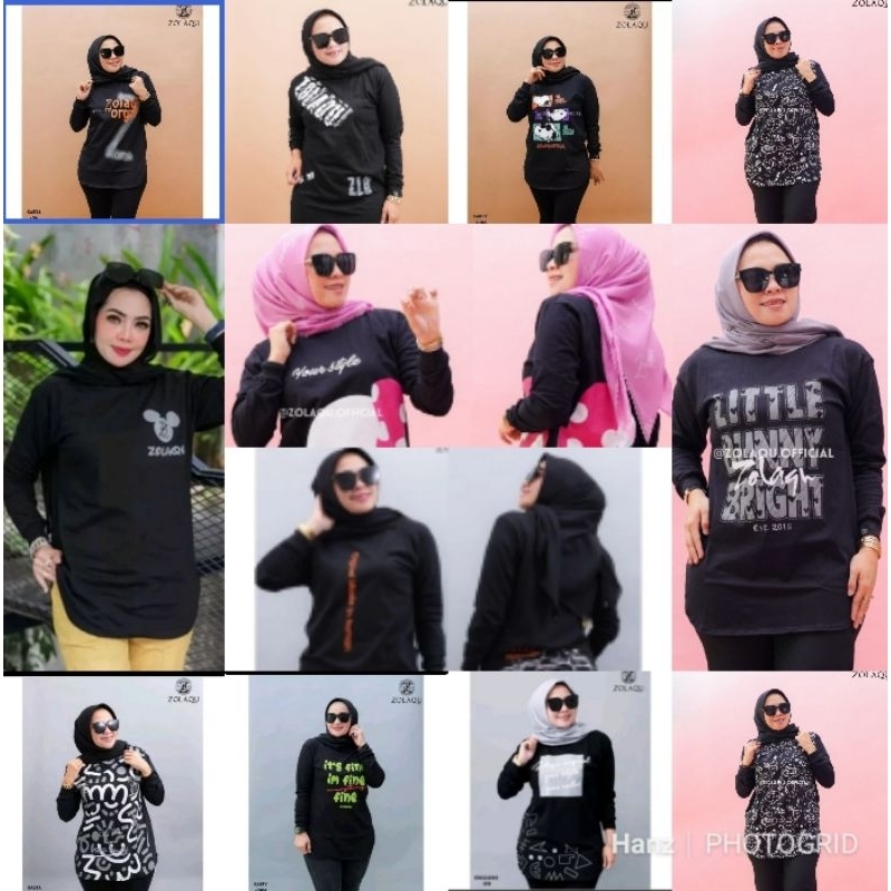 BLACK SERIES Kaos ZOLAQU ORIGINAL -Semi Tunik- Blouse Bodi Oval