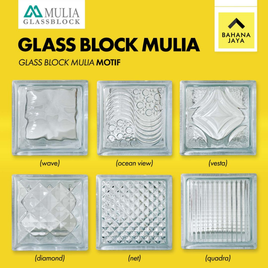 GLASSBLOCK MULIA / Glass block MOTIF Kaca Blok READY MANADO