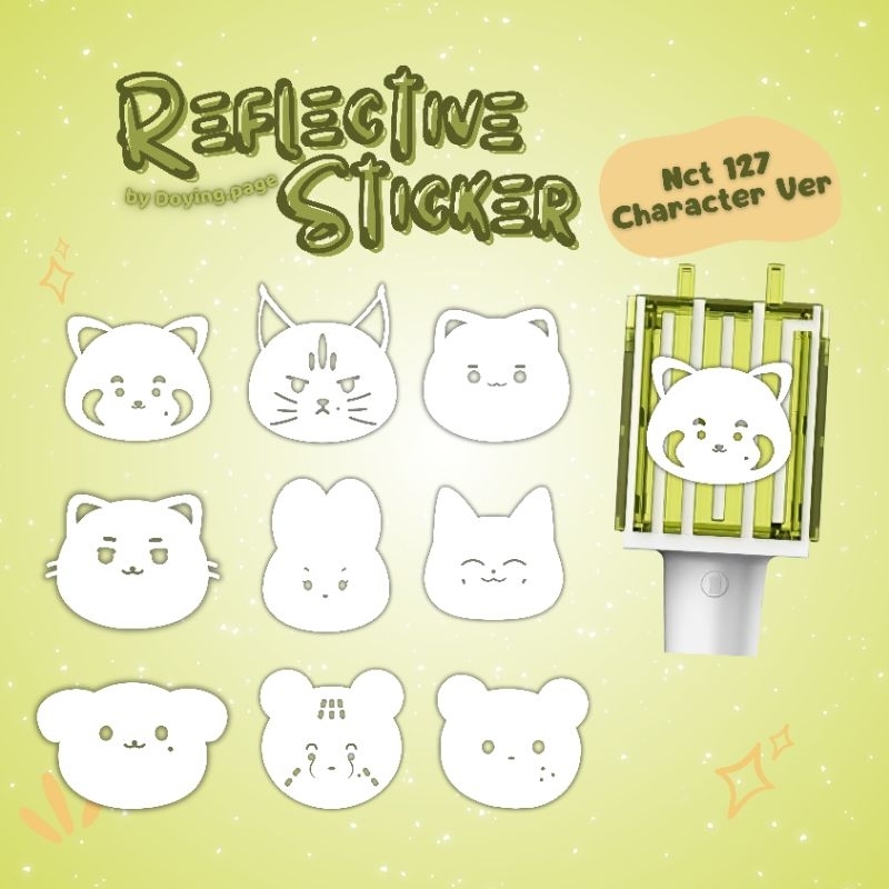 STICKER DECO LIGHTSTICK NCT 127 HANGUL KARAKTER