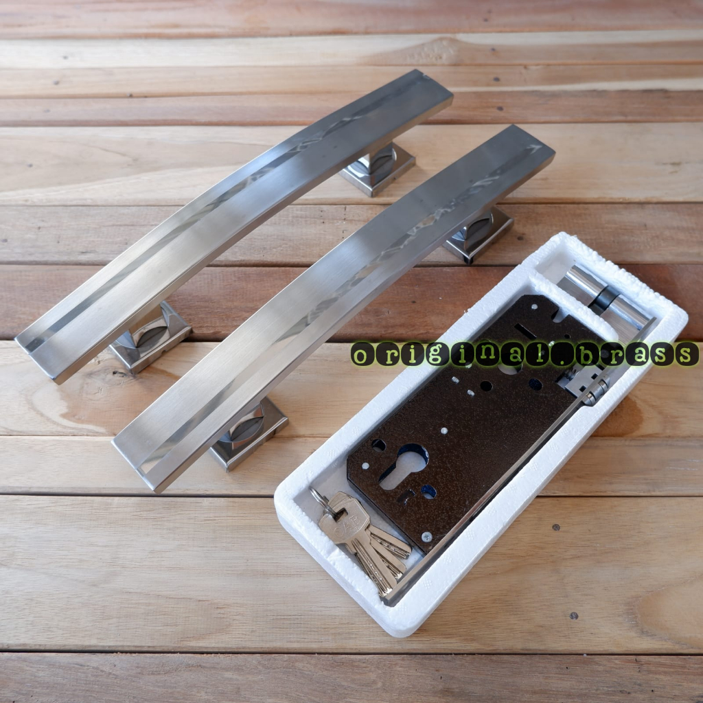 Handle tarikan pintu minimalis 1set kunci