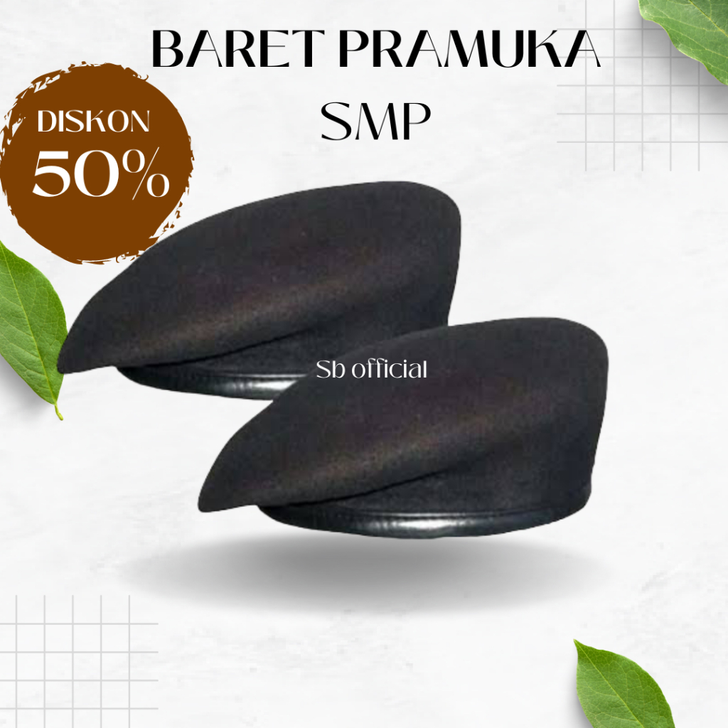topi baret pramuka premium anak laki laki cowok sd smp sma premium / topi baret pramuka premium anak