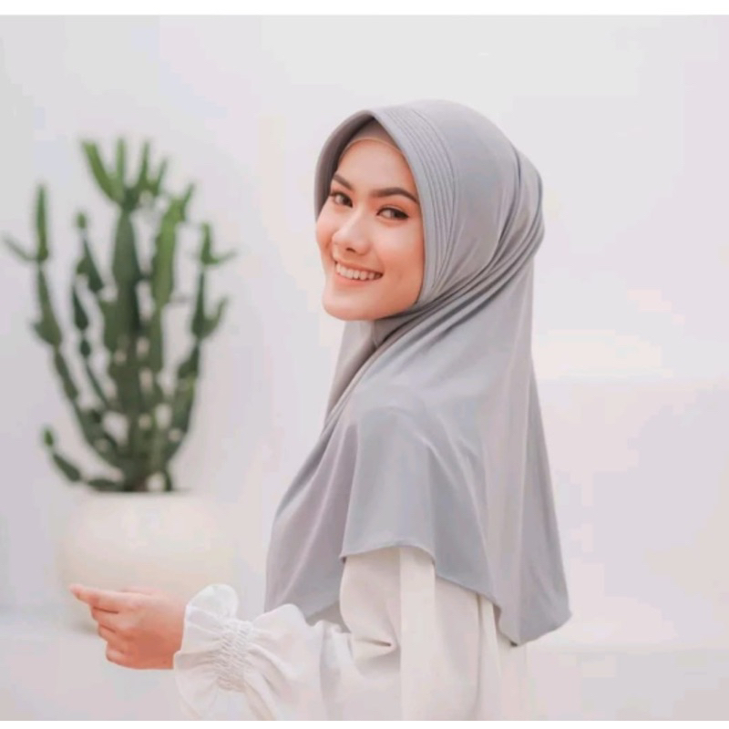 BERGO HAMDAH/KERUDUNG INSTAN BERGO JERSI PREMIUM/JILBAB/KERUDUNG/hijab instan pet kecil